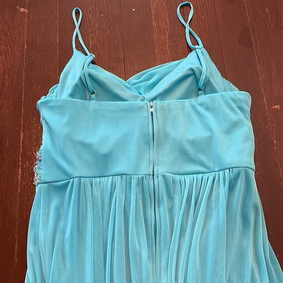 Junior's B. Darlin Long Spaghetti Strap Beaded Formal Dress - Homecoming or Prom - Picture 10 of 16